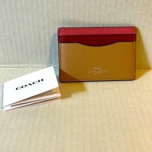 Coach Credit Card Holder Nee With Tag